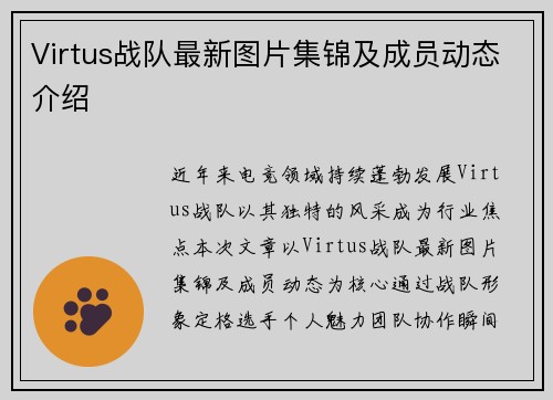 Virtus战队最新图片集锦及成员动态介绍